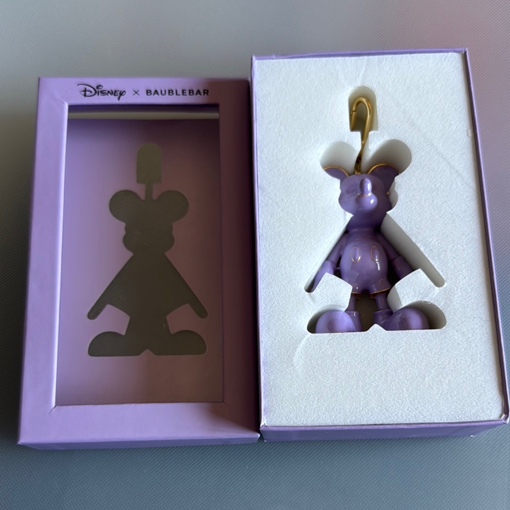 Disney x BaubleBar Purple Mickey Keychain